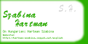 szabina hartman business card